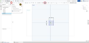Abbildung 4: Das bema&szlig;te 2D-Quadrat dient als Grundlage f&uuml;r das sp&auml;tere dreidimensionale Modell.