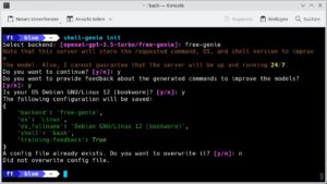 Abbildung 1: W&auml;hrend der Initialisierung bestimmen Sie das gew&uuml;nschte Backend. Damit Free Genie die korrekten Befehle erstellt, muss es zun&auml;chst das verwendete Betriebssystem ermitteln.