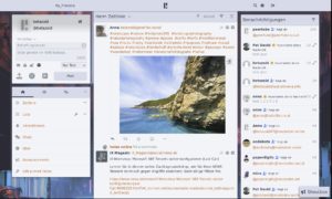 Abbildung 1: Auf den ersten Blick erscheint Pleroma als ein Mastodon mit einer anders gestalteten Bedienoberfläche.