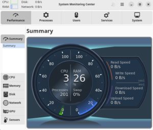 Abbildung 1: Optisch modern und funktional pr&auml;sentiert sich das System Monitoring Center.
