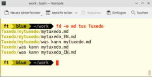 Abbildung 3: Die Suche nach Zeichenfolgen in Markdown-Dateien im angegebenen Verzeichnis gelingt mit einem einfachen Befehl.