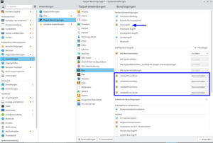 Abbildung 3: In den Systemeinstellungen von KDE Plasma k&ouml;nnen Sie spezifische Berechtigungen f&uuml;r ein Flatpak vergeben.