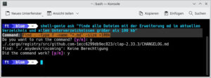 Abbildung 3: Auch mit komplexeren Fragestellungen kommt Shell Genie klar, ohne dass sich die Antwortzeit durch die zus&auml;tzlichen Parameter verl&auml;ngert.
