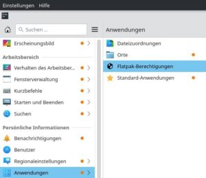 Abbildung 5: Seit kurzem integriert KDE Plasma eine Vergabe der Flatpak-Berechtigungen, sodass man Flatseal nicht mehr ben&ouml;tigt.