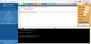 Abbildung 5: Hier sehen Sie OnlineGDB bei der Korrektur von Python-Code.