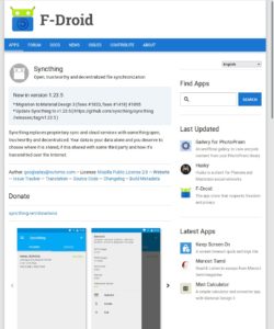 Abbildung 5: Die Syncthing-Android-App ist nicht nur im Google Play Store verf&uuml;gbar, sondern auch im freien App-Store F-Droid.
