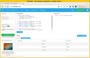 Abbildung 6: DB Fiddle mit PostgreSQL und dem Beispielcode aus <a href="#artRef-l3">Listing&nbsp;3</a> und <a href="#artRef-l4">Listing&nbsp;4</a>.