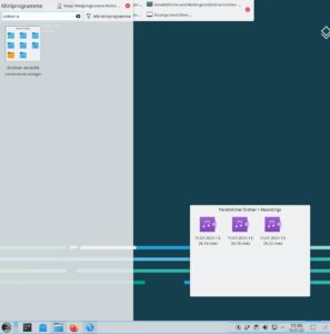 Abbildung 6: Die KDE-Ordneransicht, die Inhalte eines Verzeichnisses auf der Desktop-Fl&auml;che anzeigt, erweist sich im Zusammenspiel mit einer Dateisynchronisation vom Smartphone als besonders praktisch.