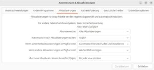 Abbildung 8: Sie können einstellen, wie oft Ubuntu nach neuen Paketen sucht und worüber Sie informiert werden.