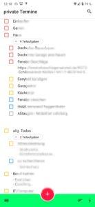 Abbildung 11: Die freie Android-App Tasks.org stellt hierarchische Aufgabenlisten auf dem Smartphone ebenso &uuml;bersichtlich dar wie Kontact auf dem Desktop.