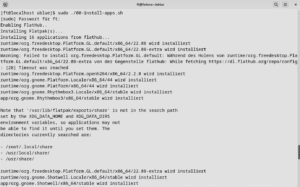 Abbildung 5: Vor den gewünschten Flatpaks installiert das erste Skript die dafür benötigten Laufzeitumgebungen.