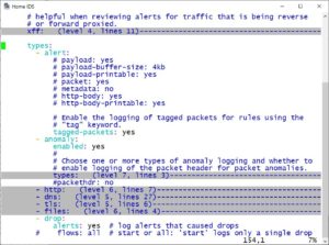 Abbildung 5: Per Konfigurationsdatei arbeitet Suricata sparsam und entlastet damit den RasPi.