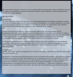 Abbildung 8: Anders als die meisten Texteditoren lädt das KDE-Widget Command Output veränderte Textdateien ohne Nachfrage neu.