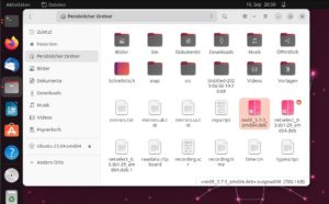 Abbildung 1: Der Gnome-Dateimanager zeigt beim Start den Inhalt des Home-Verzeichnisses an.