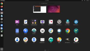 Abbildung 2: Die Android-Apps mischen sich im Ubuntu-Programmstarter unter die nativen Linux-Anwendungen.