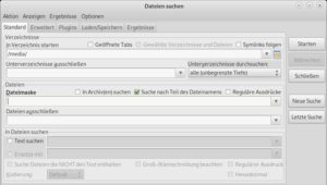 Abbildung 3: Der Double Commander verfügt über eine ausgereifte Suchfunktion.