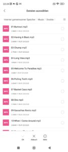 Abbildung 3: Screenshot des Dateiauswahldialogs unter Android.