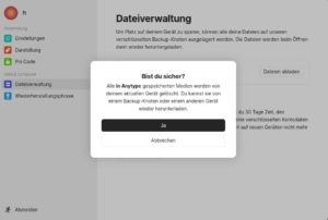 Abbildung 2: Die eingestellten Daten lassen sich platzsparend Ende-zu-Ende-verschlüsselt auf einem Backup-Knoten im P2P-Netzwerk ablegen.