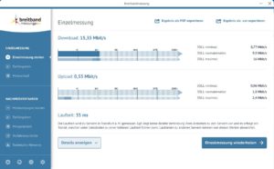Abbildung 2: Bei der Einzelmessung zeigt die Software die Resultate auf Wunsch auch grafisch aufbereitet an.