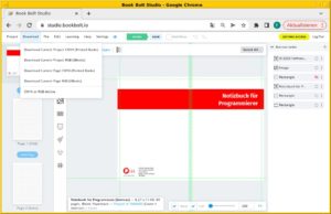 Abbildung 2: Den Bucheinband wählen Sie aus unterschiedlichen Vorlagen in Book Bolt Studio.