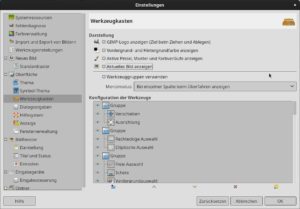 Abbildung 3: Wenn Sie auf einen aufger&auml;umten Werkzeugkasten mit wenig Symbolen Wert legen, nutzen Sie die Anpassungsm&ouml;glichkeiten der <span class="ui-element">Darstellung</span>.