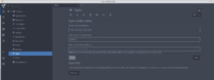 Abbildung 3: In der Desktop-Version tragen Sie die Server-Adresse lokal oder &uuml;ber Proxy in der Maske f&uuml;r die Synchronisation ein, speichern sie und testen per <span class="ui-element">Sync test</span>, ob sich der Server erreichen l&auml;sst.