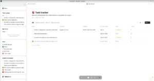 Abbildung 5: Der <span class="ui-element">Task tracker</span> ist nur eines von vielen Widgets, mit deren Hilfe Sie Ihren eigenen Arbeitsstil optimal abbilden können.