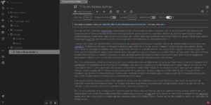 Abbildung 7: Wenn der Trilium-Server installiert und der Schalter <span class="ui-element">Shared</span> aktiviert ist, erscheint eine URL zum Teilen von Notizen.