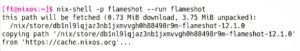 Abbildung 3: Die Installation über den Befehl <code>nix-shell</code> stellt ein Paket nur temporär bereit. So können Sie es beispielsweise ohne weitere Nachwirkungen testen.