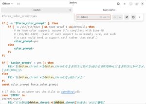 Abbildung 3: Der Gnome-Texteditor zeigt bei der Suche die Treffer schon an, während Sie noch den Suchbegriff eingeben.