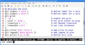 Abbildung 3: Das Aktivieren der Zeilennummerierung klappt mit <code>:set number</code>.
