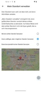 Abbildung 10: Unter <span class="ui-element">Advanced Privacy</span> l&auml;sst sich der Standort verschleiern. Allerdings ben&ouml;tigen beispielsweise Wetter-Apps zwangsl&auml;ufig einen korrekten Standort.
