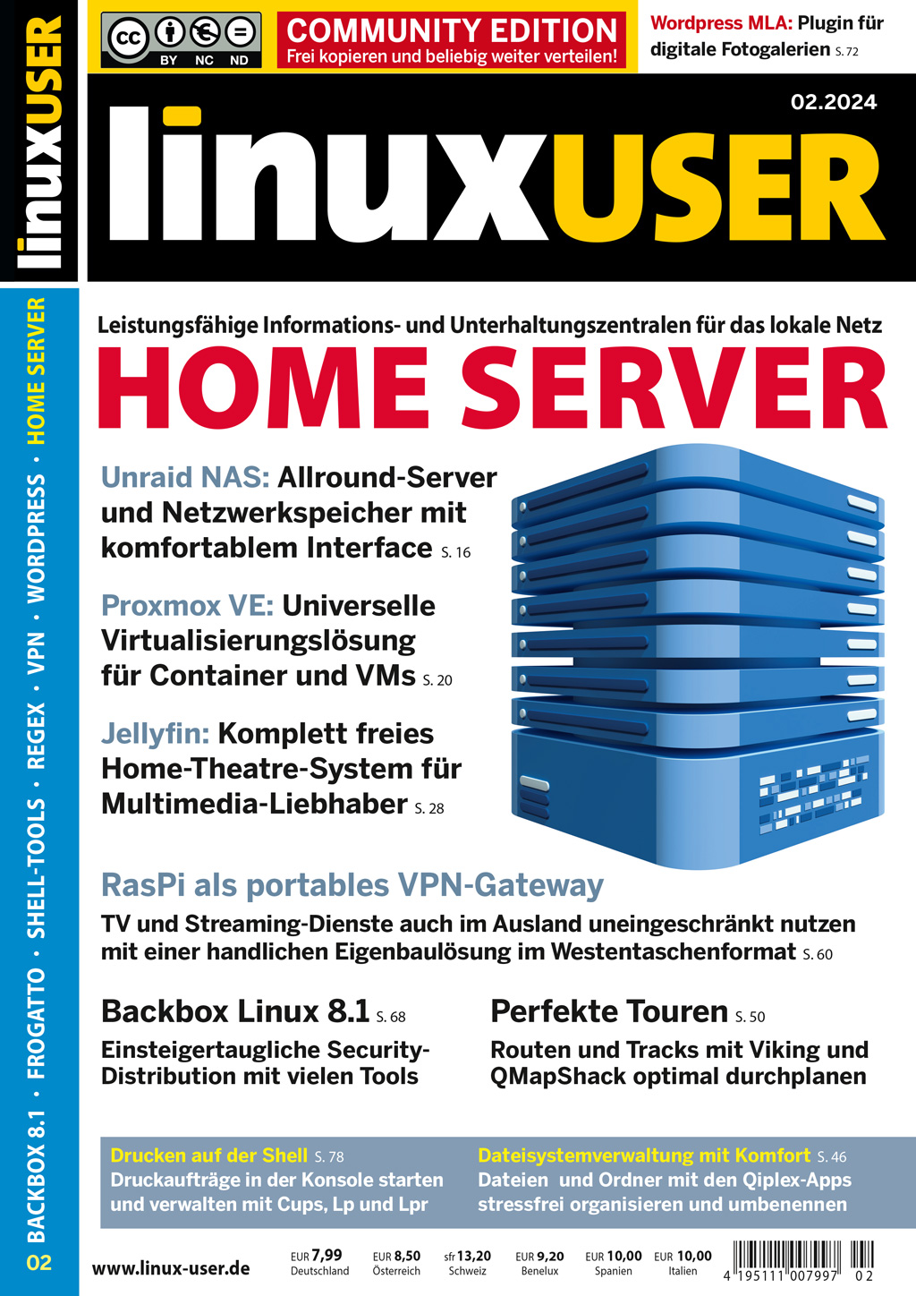 Heftcover LinuxUser Community Edition 02/2024