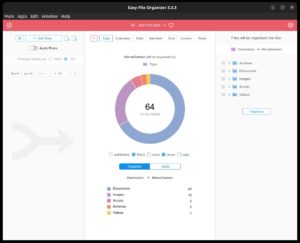 Abbildung 1: Mit dem Easy File Organizer ordnen Sie Ihre Dateien nach komplexen Kriterien.