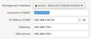 Abbildung 2: Der Installer organisiert über DHCP eine IP-Adresse, trägt diese dann aber fest ein.