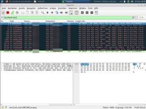 Abbildung 5: Mit Wireshark steht ein Netzwerk-Sniffer bereit, der gleicherma&szlig;en bei White- und Black-Hat-Hackern beliebt ist.