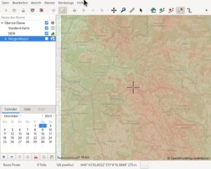 Abbildung 6: Eine DEM-Ebene pr&auml;gt Karten ohne H&ouml;hendarstellung ein farbcodiertes H&ouml;henprofil auf und liefert die Datenbasis, um Viking-Tracks mit einem H&ouml;henprofil auszustatten.