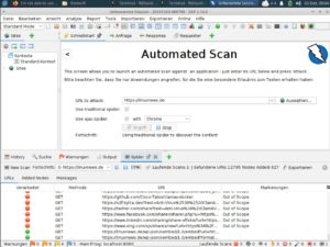Abbildung 6: Zap analysiert automatisiert oder manuell gesteuert Webseiten auf Verwundbarkeiten und sollte nur auf eigenen Webseiten oder mit Erlaubnis des Inhabers zum Einsatz kommen.