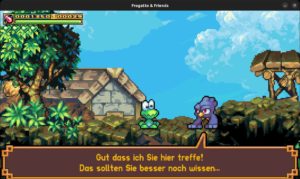 Abbildung 7: Berd steht Frogatto mit hilfreichen Tipps auf seiner Mission zur Seite.