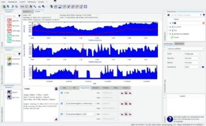 Abbildung 11: Vor allem Sportler werden bei QMapShack die Auswertungswerkzeuge f&uuml;r die Gegen&uuml;berstellung von Steigung, Geschwindigkeit, Zeit und Distanz in per GPS aufgezeichneten Tracks sch&auml;tzen.
