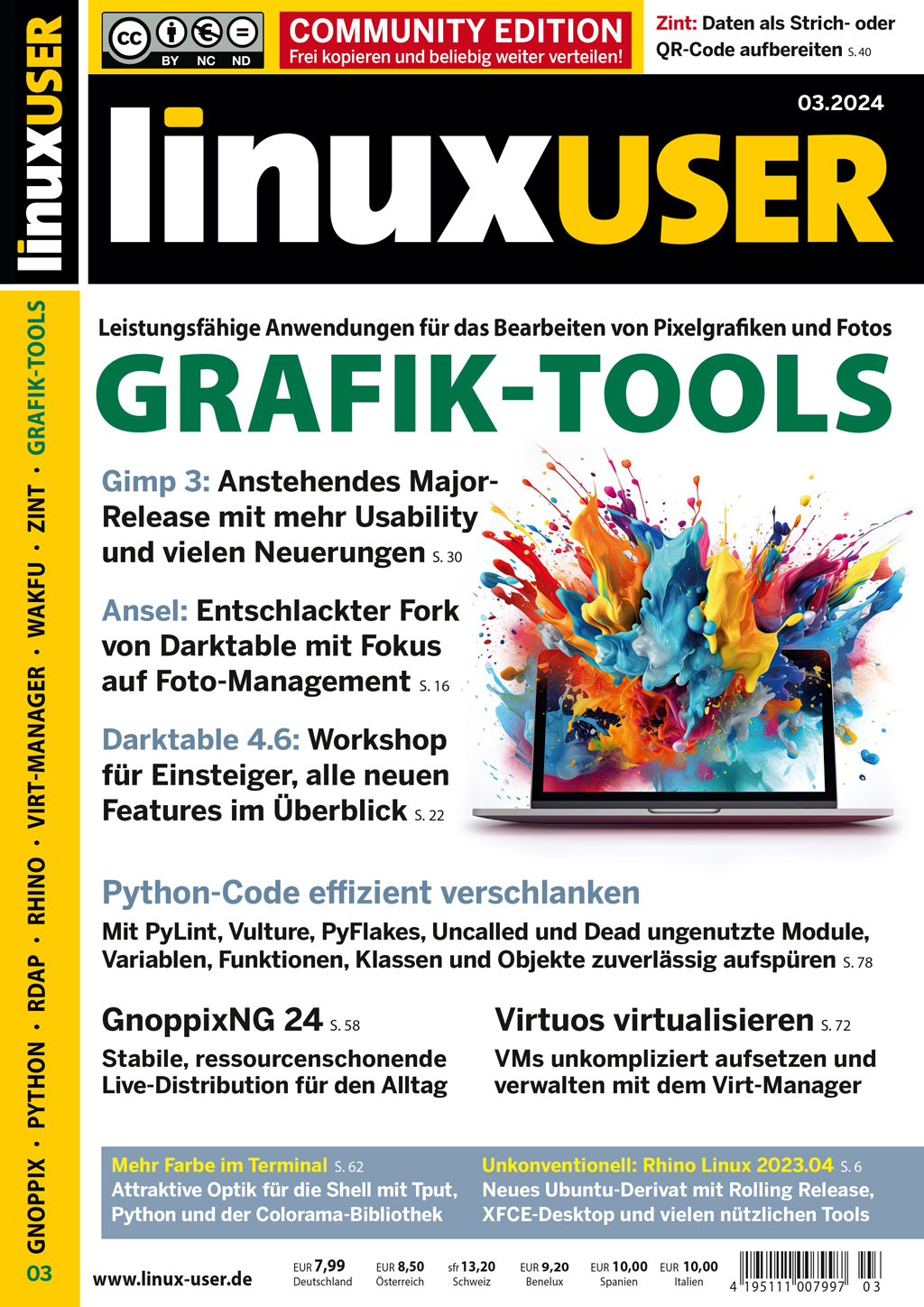 Heftcover LinuxUser Community Edition 03/2024