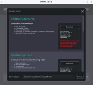 Abbildung 1: Im Zuge des KI-Hypes bringt GnoppixNG den KI-Chatbot GPT4All mit.