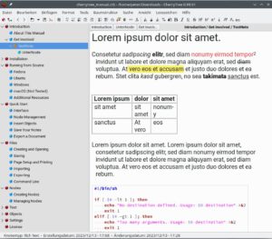 Abbildung 1: Das ausgereifte Cherrytree b&uuml;ndelt einen per Tastatur flott durchk&auml;mmbaren Inhaltsverzeichnisbaum mit einem handlichen, z&uuml;gig &uuml;ber Tastenk&uuml;rzel bedienbaren Editor.