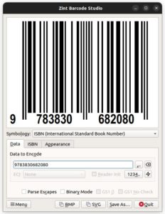 Abbildung 1: In der Zint-GUI sehen Sie oben eine Vorschau des Codes, unten tragen Sie alle Daten f&uuml;r den Code ein und ver&auml;ndern Codetyp und Aussehen.