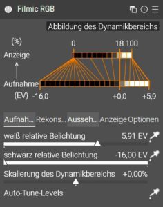 Abbildung 2: Bei Filmic&nbsp;RGB werden vor allem in den hellen und dunklen Bildbereichen mehrere Tonwerte auf einen gemappt.