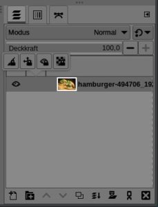 Abbildung 3: Die verf&uuml;gbaren Sperren blendet Gimp neuerdings als Popup-Fenster ein.