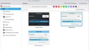 Abbildung 3: Akzentfarben wurden bereits mit Plasma&nbsp;5.23 eingef&uuml;hrt. Jetzt verhelfen sie in Fenstertiteln und bei hervorgehobenen Texten zu besserer Sichtbarkeit.