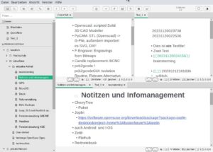 Abbildung 7: Zettlr besticht durch seine flexible Oberfl&auml;che, durch das Umsetzen von Hyperlinks in blankem, standardkonformem Markdown und durch seine Exportfunktionen.