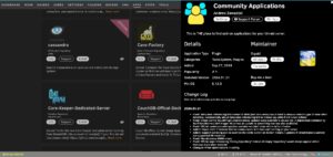 Abbildung 1: Das Plugin <span class="ui-element">Community Applications</span> eröffnet den Zugriff auf Plugins, Tools und Docker-Container.