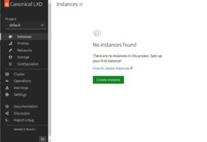 Abbildung 2: Ein Klick auf <span class="ui-element">Create instance</span> startet den Dialog zum Erstellen eines Containers.